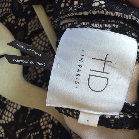 Anthropologie dress HD Paris black tan lace - Picture 6 of 7